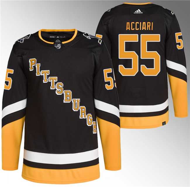 Mens Pittsburgh Penguins #55 Noel Acciari Black 2021-22 Alternate Primegreen Stitched Jersey->pittsburgh penguins->NHL Jersey